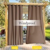NICETOWN 2 PCs Waterproof Outdoor Curtains for Patio W52xL84 Biscotti Beige(Tan)