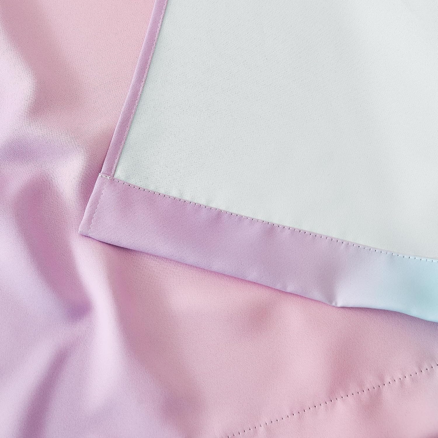 image:imageNICETOWN 100 Blackout Ombre Rainbow Curtains for Kids 52 x 84 2 PanelsPurple Blue Pink
