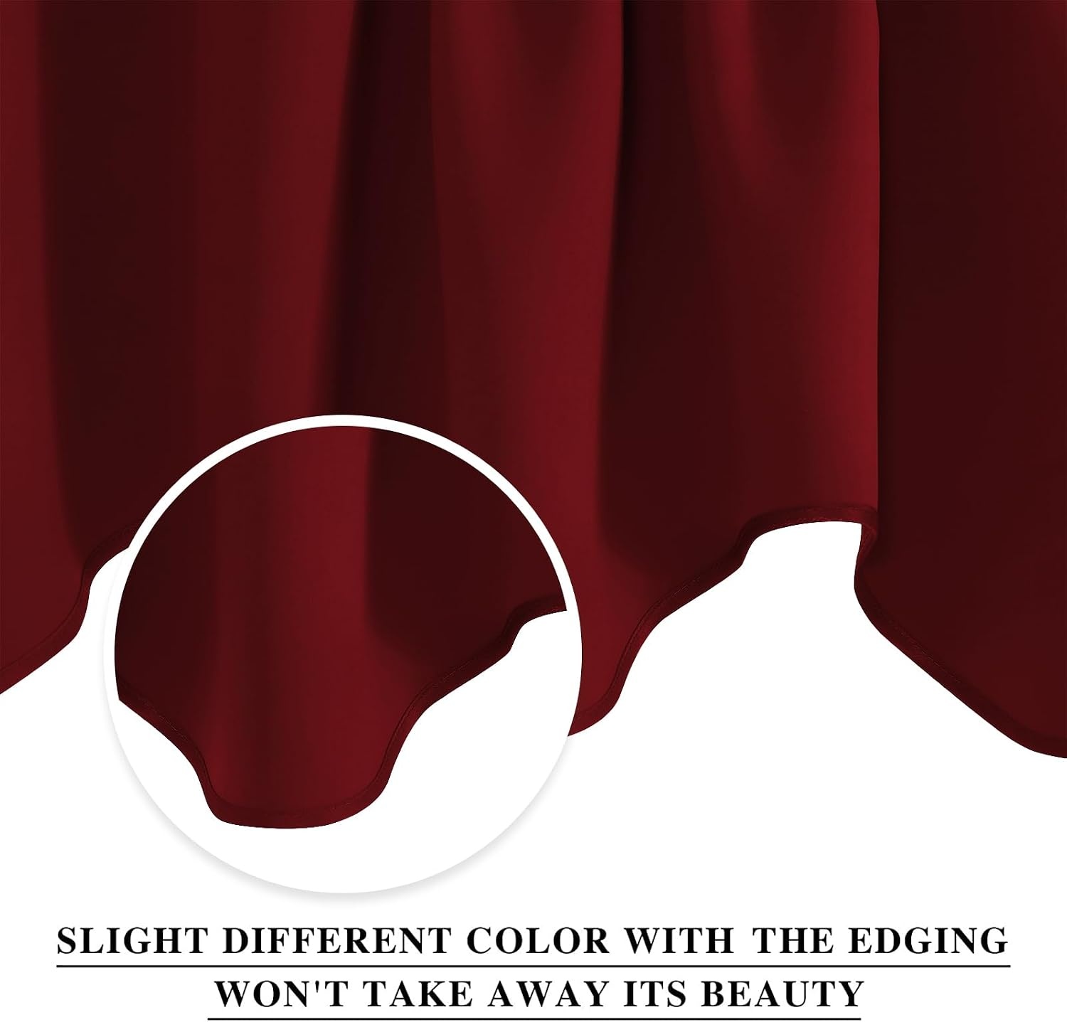 image:imageNICETOWN Blackout Kitchen Valances for Windo 18 Inch Length Rod PocketBurgundy Red