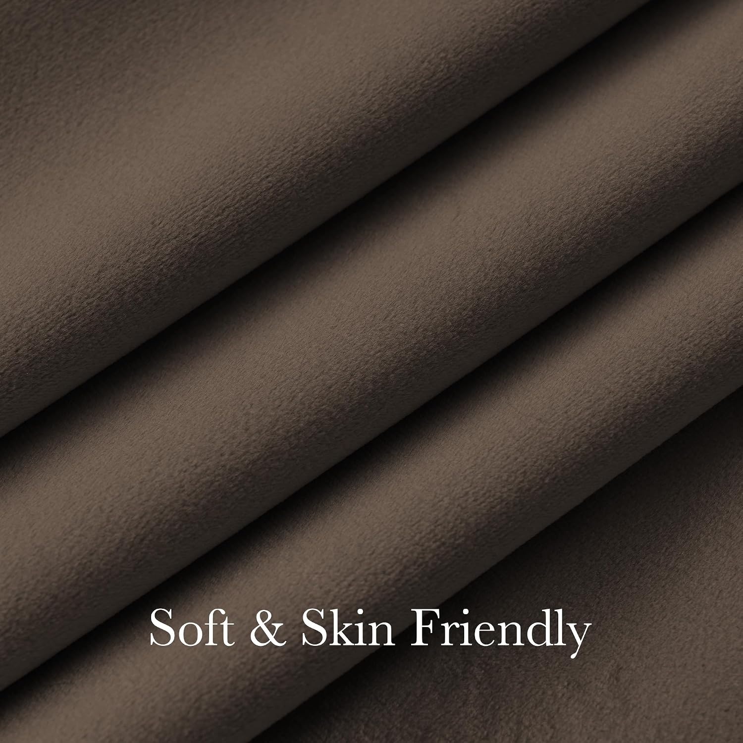 image:imageNICETOWN Sage Green Velvet Blackout Curtains 96 Inch Long for Bedroom Dorm DiningLiving Room Thermal Solid Heavy Matt Pinch Pleat Back Tab Track Window Treatment for Hall Theater 2 Panels 40 WTaupe