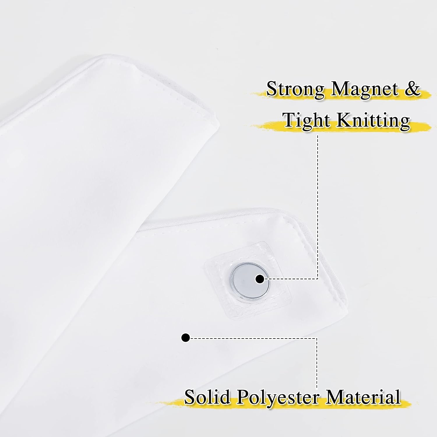 image:imageNICETOWN Strong Magnetic Curtain Tiebacks Modern Simple Style Curtain Ties Backs Holdbacks Holders for IndoorOutdoor Curtains White 185 X 4 Inches Set of 4White