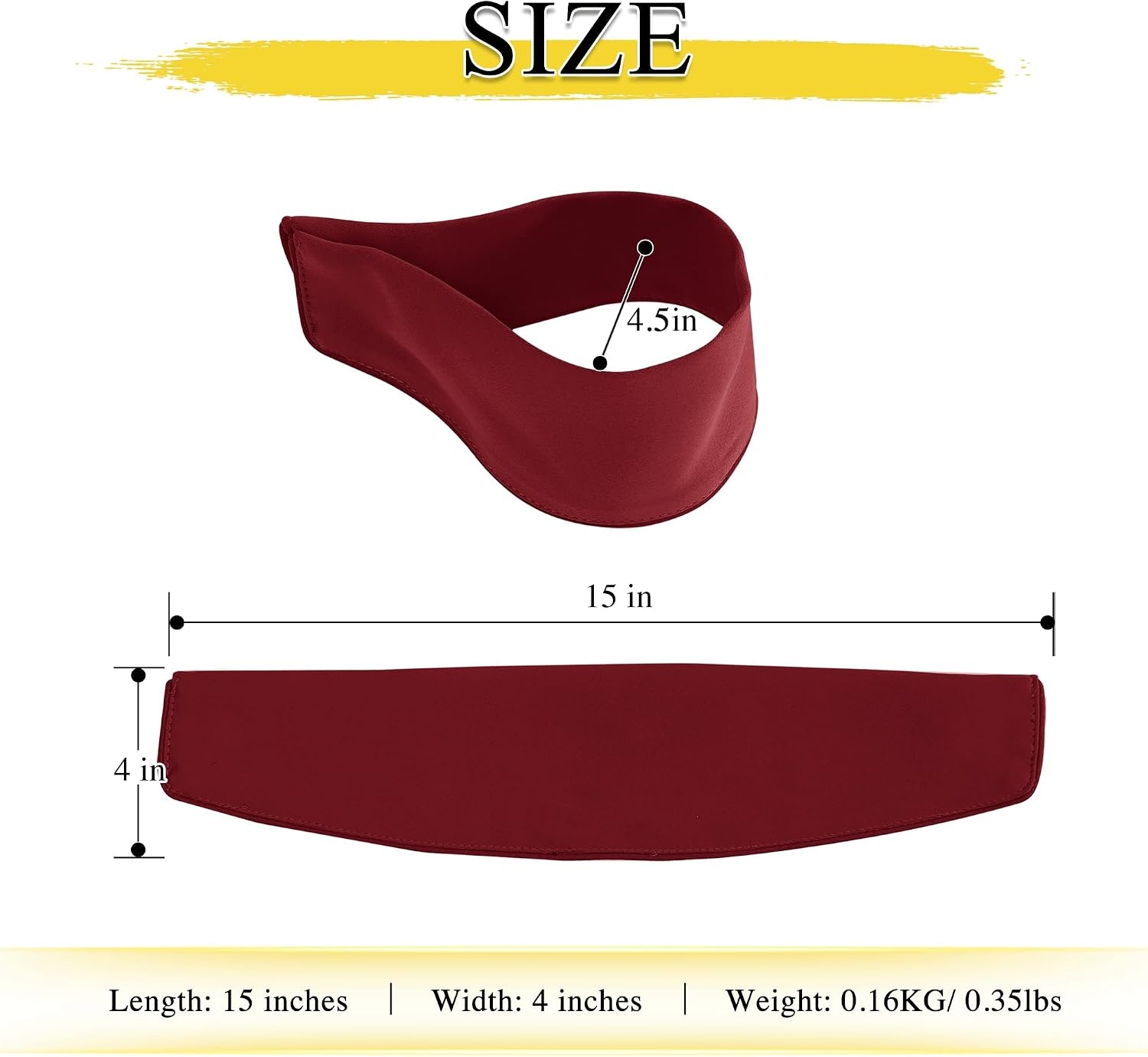 image:imageNICETOWN Strong Magnetic Curtain Tiebacks Modern Simple Style Curtain Ties Backs Holdbacks Holders for IndoorOutdoor Curtains White 185 X 4 Inches Set of 4Burgundy Red