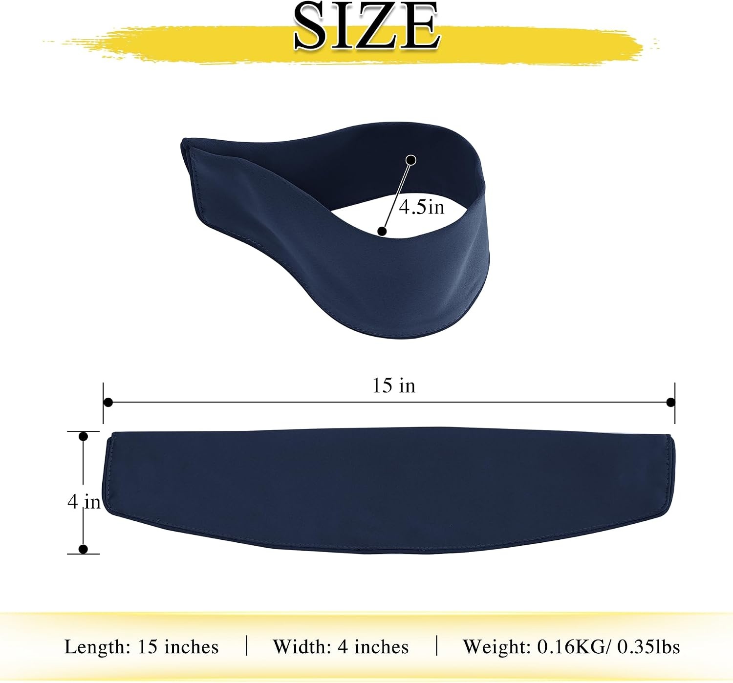 image:imageNICETOWN Strong Magnetic Curtain Tiebacks Modern Simple Style Curtain Ties Backs Holdbacks Holders for IndoorOutdoor Curtains White 185 X 4 Inches Set of 4Navy Blue