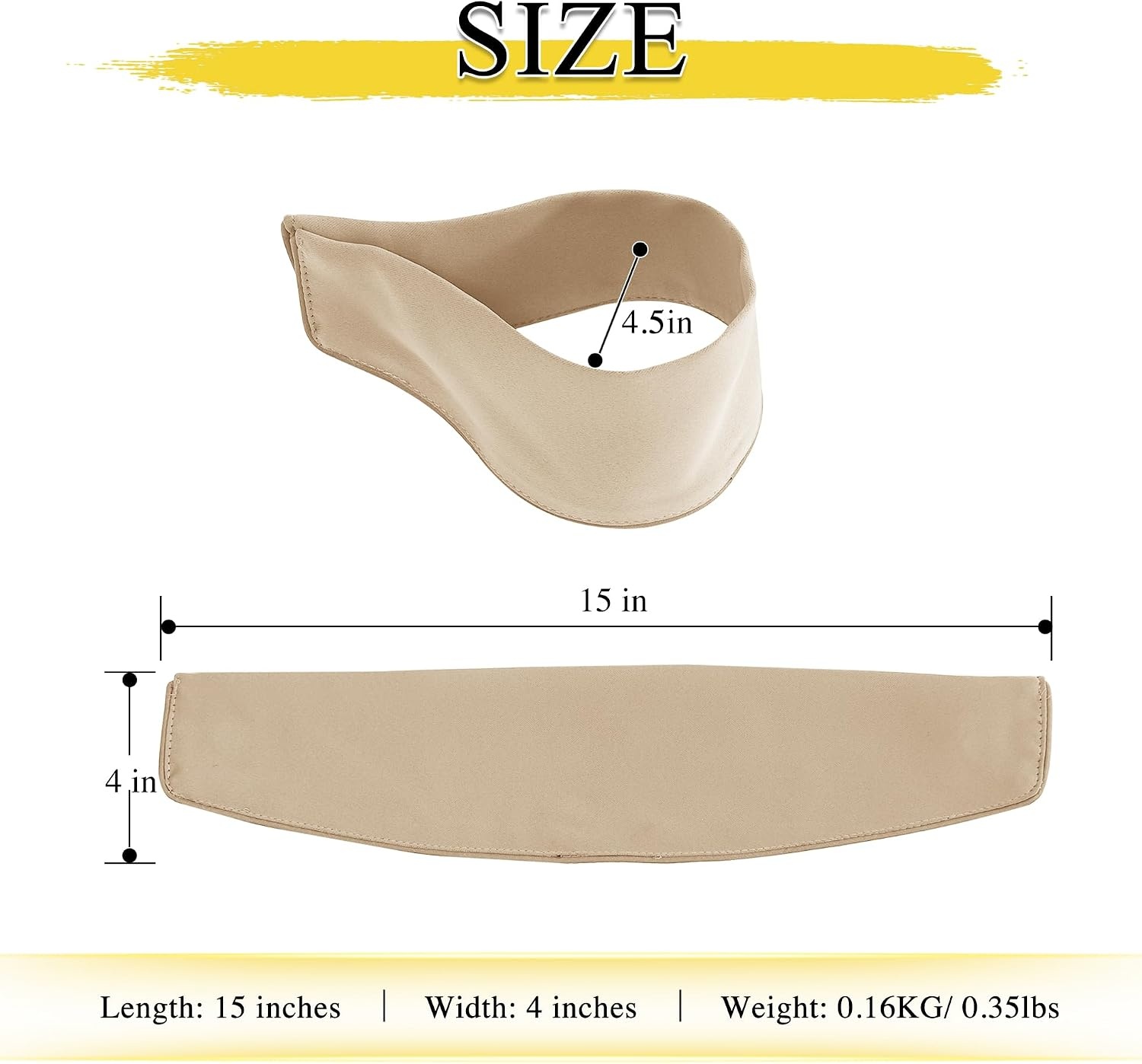 image:imageNICETOWN Strong Magnetic Curtain Tiebacks Modern Simple Style Curtain Ties Backs Holdbacks Holders for IndoorOutdoor Curtains White 185 X 4 Inches Set of 4Beige