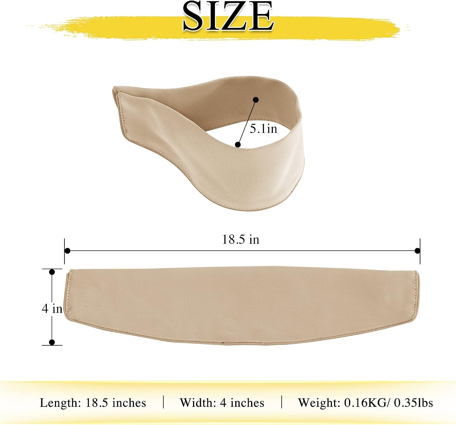 image:imageNICETOWN Strong Magnetic Curtain Tiebacks Modern Simple Style Curtain Ties Backs Holdbacks Holders for IndoorOutdoor Curtains White 185 X 4 Inches Set of 4Beige