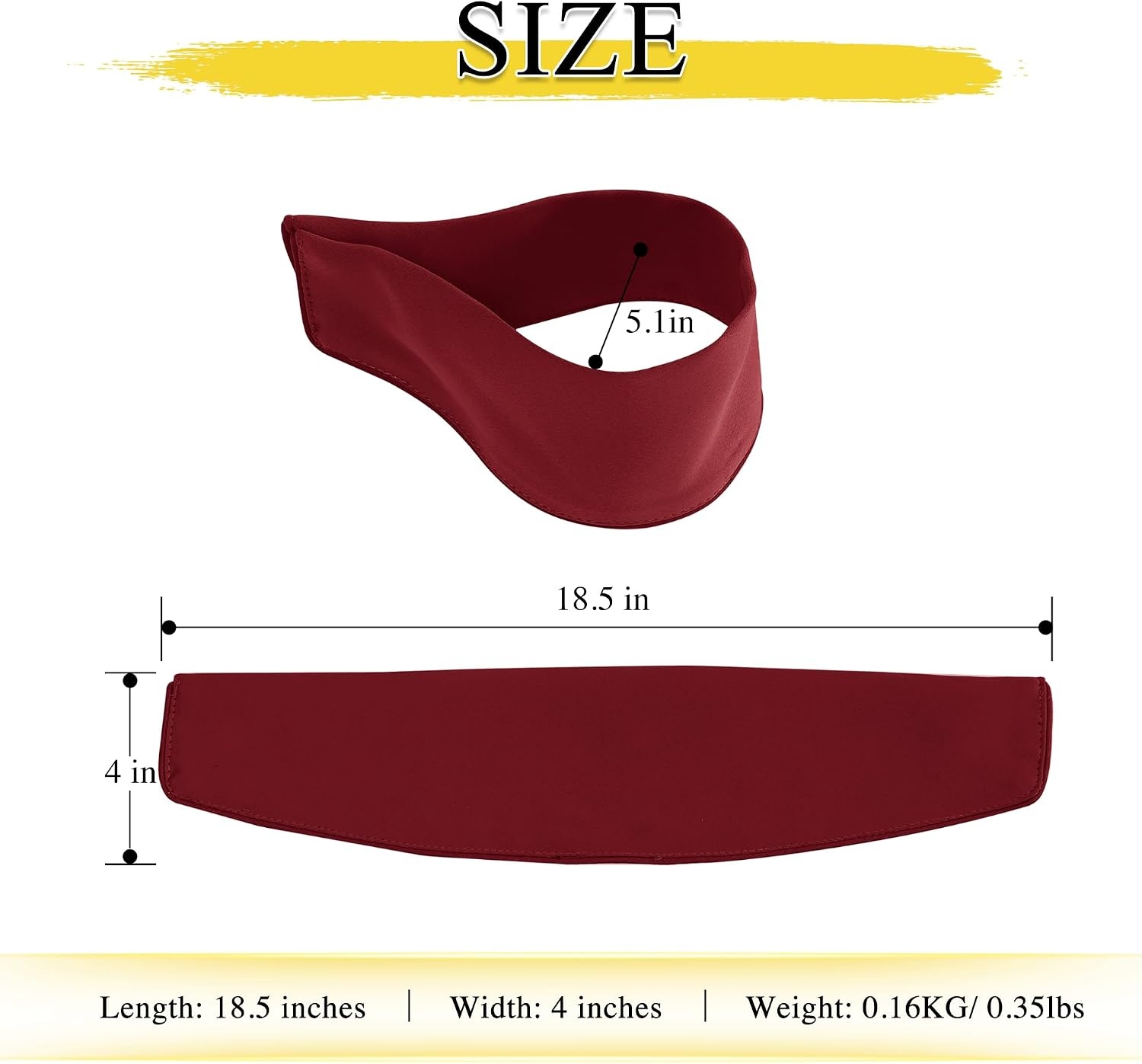image:imageNICETOWN Strong Magnetic Curtain Tiebacks Modern Simple Style Curtain Ties Backs Holdbacks Holders for IndoorOutdoor Curtains White 185 X 4 Inches Set of 4Burgundy Red