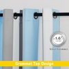 NICETOWN 100% Blackout Ombre Rainbow Curtains for Kids, 52″ x 84″, 2 Panels(Blue & Grey)