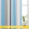NICETOWN 100% Blackout Ombre Rainbow Curtains for Kids, 52″ x 84″, 2 Panels(Blue & Grey)