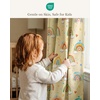 NICETOWN 100% Blackout Ombre Rainbow Curtains for Kids, 52″ x 84″, 2 Panels(Paler Yellow)