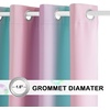 NICETOWN 100% Blackout Ombre Rainbow Curtains for Kids, 52″ x 84″, 2 Panels(Purple & Blue & Pink)