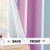 NICETOWN 100% Blackout Ombre Rainbow Curtains for Kids, 52″ x 84″, 2 Panels(Purple & Blue & Pink)