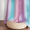 NICETOWN 100% Blackout Ombre Rainbow Curtains for Kids, 52″ x 84″, 2 Panels(Purple & Blue & Pink)