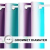 NICETOWN 100% Blackout Ombre Rainbow Curtains for Kids, 52″ x 84″, 2 Panels(Teal & Purple)