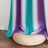 NICETOWN 100% Blackout Ombre Rainbow Curtains for Kids, 52″ x 84″, 2 Panels(Teal & Purple)