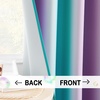 NICETOWN 100% Blackout Ombre Rainbow Curtains for Kids, 52″ x 84″, 2 Panels(Teal & Purple)