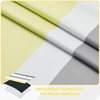 NICETOWN 100% Blackout Ombre Rainbow Curtains for Kids, 52″ x 84″, 2 Panels(Yellow & Grey)