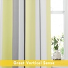 NICETOWN 100% Blackout Ombre Rainbow Curtains for Kids, 52″ x 84″, 2 Panels(Yellow & Grey)