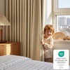 NICETOWN 100% Blackout Sage Green Curtains for Bedroom, W40xL63, 2 Panels(Beige)