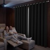 NICETOWN 100% Blackout Sage Green Curtains for Bedroom, W40xL63, 2 Panels(Black)