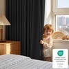 NICETOWN 100% Blackout Sage Green Curtains for Bedroom, W40xL63, 2 Panels(Black)