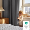 NICETOWN 100% Blackout Sage Green Curtains for Bedroom, W40xL63, 2 Panels(Grey)