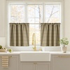 NICETOWN 100% Blackout Taupe Plaid Magnetic Roman Shade, W24 x L64, 1 Panel(Grid Pattern | Burlap & White)