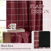 NICETOWN 100% Blackout Taupe Plaid Magnetic Roman Shade, W24 x L64, 1 Panel(Grid Pattern | Red Christmas & White)