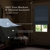 NICETOWN 100% Blackout Taupe Plaid Magnetic Roman Shade, W24 x L64, 1 Panel(Grid Pattern | Sea Blue & White)