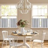 NICETOWN 100% Blackout Taupe Plaid Magnetic Roman Shade, W24 x L64, 1 Panel(Grid Pattern | White & White)