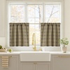 NICETOWN 100% Blackout Taupe Plaid Magnetic Roman Shade, W24 x L64, 1 Panel(Plaid | Burlap & White)