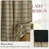 NICETOWN 100% Blackout Taupe Plaid Magnetic Roman Shade, W24 x L64, 1 Panel(Plaid | Burlap & White)