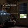 NICETOWN 100% Blackout Taupe Plaid Magnetic Roman Shade, W24 x L64, 1 Panel(Plaid | Dark Blue & White)