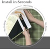 NICETOWN 100% Blackout Taupe Plaid Magnetic Roman Shade, W24 x L64, 1 Panel(Plaid | Olive Green & White)