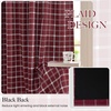 NICETOWN 100% Blackout Taupe Plaid Magnetic Roman Shade, W24 x L64, 1 Panel(Plaid | Red Christmas & White)