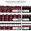 NICETOWN 100% Blackout Taupe Plaid Magnetic Roman Shade, W24 x L64, 1 Panel(Plaid | Red Christmas & White)