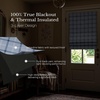 NICETOWN 100% Blackout Taupe Plaid Magnetic Roman Shade, W24 x L64, 1 Panel(Plaid | Sea Blue & White)