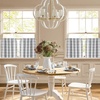 NICETOWN 100% Blackout Taupe Plaid Magnetic Roman Shade, W24 x L64, 1 Panel(Plaid | White & White)