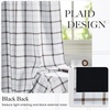 NICETOWN 100% Blackout Taupe Plaid Magnetic Roman Shade, W24 x L64, 1 Panel(Plaid | White & White)