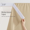 NICETOWN 2 Panels Rod-Free Outdoor Curtains for Patio Waterproof Sticky Top(Biscotti Beige)