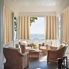 NICETOWN 2 Panels Rod-Free Outdoor Curtains for Patio Waterproof Sticky Top(Biscotti Beige)