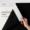 NICETOWN 2 Panels Rod-Free Outdoor Curtains for Patio Waterproof Sticky Top(Black)
