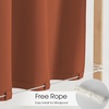 NICETOWN 2 Panels Rod-Free Outdoor Curtains for Patio Waterproof Sticky Top(Burnt Orange)