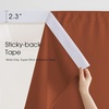 NICETOWN 2 Panels Rod-Free Outdoor Curtains for Patio Waterproof Sticky Top(Burnt Orange)
