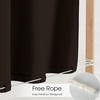 NICETOWN 2 Panels Rod-Free Outdoor Curtains for Patio Waterproof Sticky Top(Coffee)