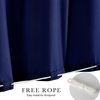 NICETOWN 2 Panels Rod-Free Outdoor Curtains for Patio Waterproof Sticky Top(Dark Blue)