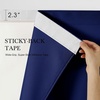 NICETOWN 2 Panels Rod-Free Outdoor Curtains for Patio Waterproof Sticky Top(Dark Blue)