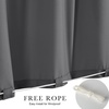 NICETOWN 2 Panels Rod-Free Outdoor Curtains for Patio Waterproof Sticky Top(Dark Gray)