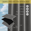 NICETOWN 2 Panels Rod-Free Outdoor Curtains for Patio Waterproof Sticky Top(Graphite)