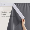 NICETOWN 2 Panels Rod-Free Outdoor Curtains for Patio Waterproof Sticky Top(Grey)
