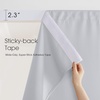 NICETOWN 2 Panels Rod-Free Outdoor Curtains for Patio Waterproof Sticky Top(Greyish White)
